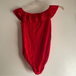 Forever 21 Girls - Red Bodysuit (Off the Shoulders Neckline) Size 13/14